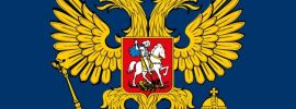 Герб на синем фоне