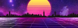 Обои неон космос