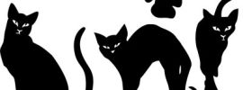 Силуэт кошки трафарет