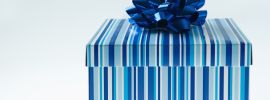 Синяя подарочная коробка