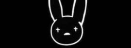 Кролик на черном фоне рисунок