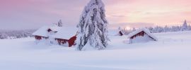 Деревня в снегу