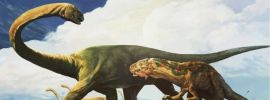 Диплодок и тиранозавр