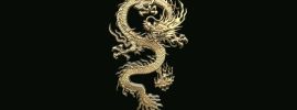 Китайский черно красный дракон