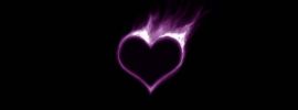 Сердечко темно фиолетовое