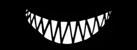 Зубы на черном фоне