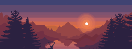 Пиксельный фон закат