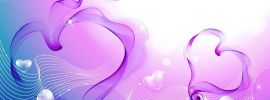 Фиолетовое сердце обои