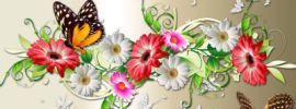 Красивые картинки цветы и бабочки