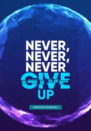 Never give up обои