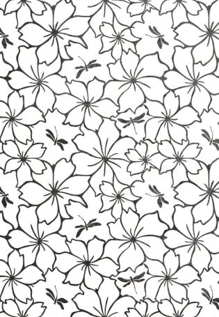 Цветы контур