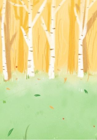Рисунок с лесом на заднем фоне