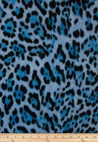 Ткань голубой леопард
