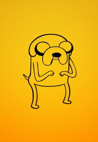 Собака на желтом фоне