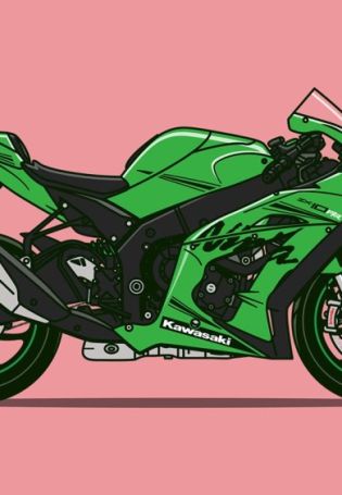 Мотоцикл сузуки зеленый
