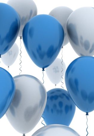Синий воздушный шарик
