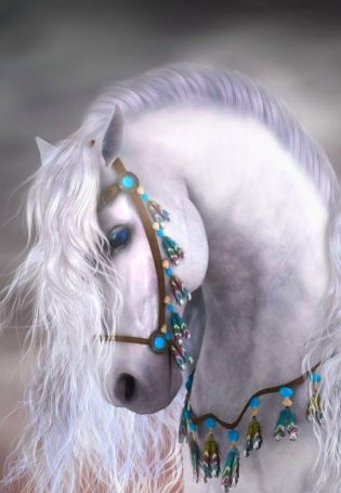 Лошади с голубыми глазами