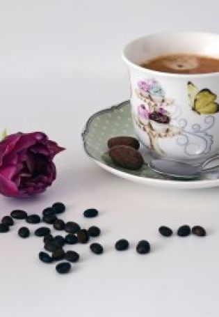Чашка кофе и цветы картинки