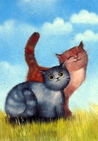 Картинки нарисованных котов