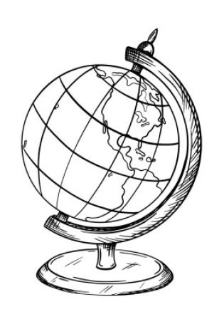 Рисунок глобуса
