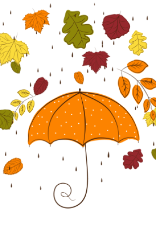 Легкие рисунки на тему осень