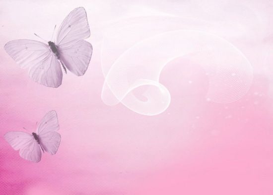 Розовый фон с бабочками нежный