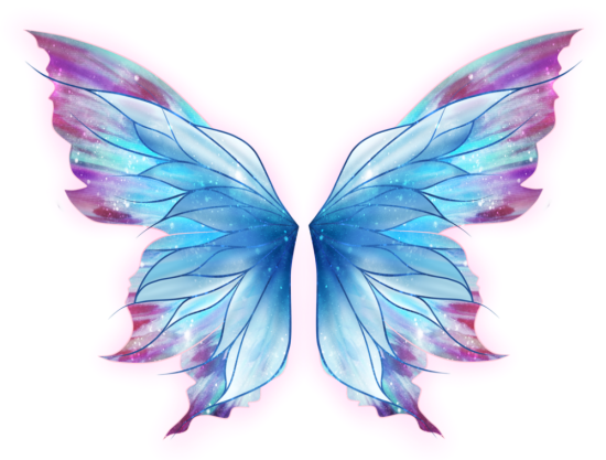 Бабочки аниме на прозрачном фоне