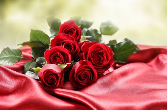 Красные розы открытка