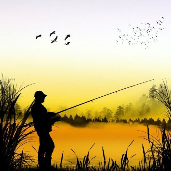 Рыбак на закате