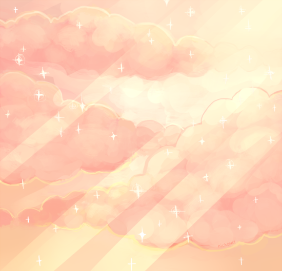 Персиковые облака