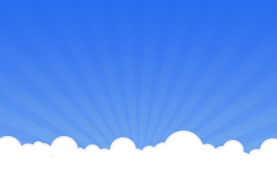 Голубой фон с облаками для презентации