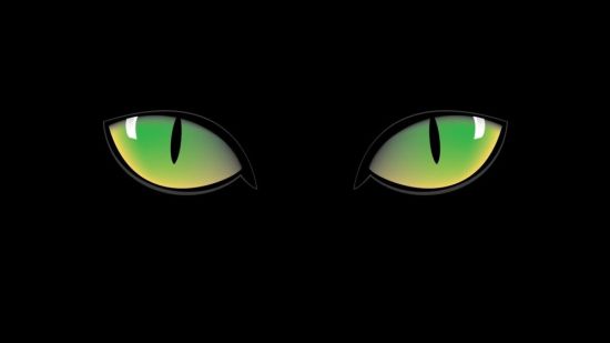 Глаза кошки ночью