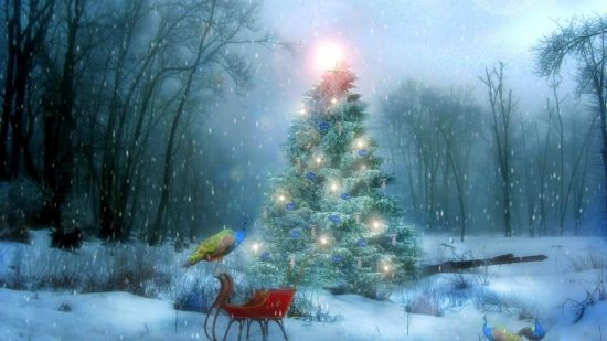 Сказочный рождественский лес
