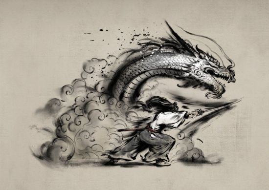Японский дракон обои