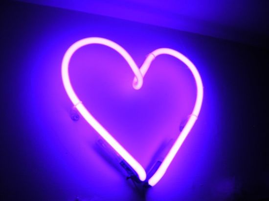 Фиолетово розовое сердце