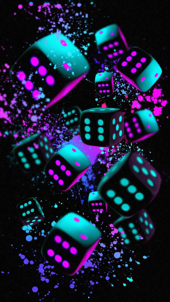 Черно фиолетовые кубики