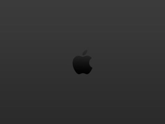 Значок эппл на черном фоне