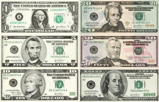 Шаблон доллара для печати