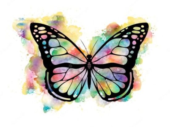 Легкий рисунок бабочки