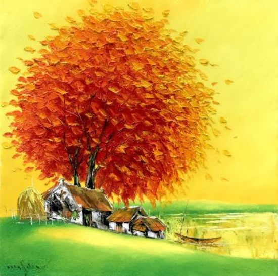 Осень рисунок гуашью
