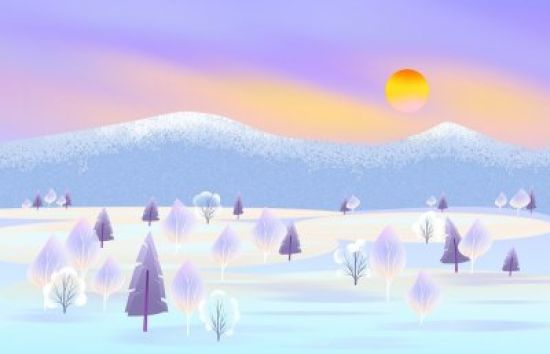 Рисунки зимнего пейзажа для детей
