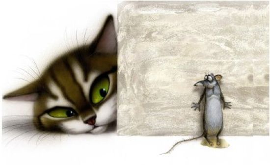 Рисунки кота и мыши