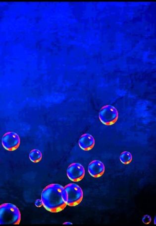 Голубой фон с пузырями