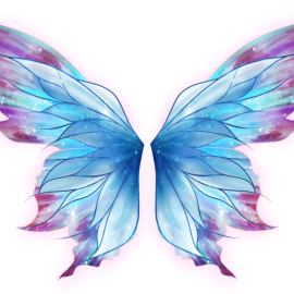 Бабочки аниме на прозрачном фоне