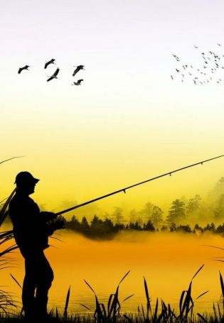 Рыбак на закате
