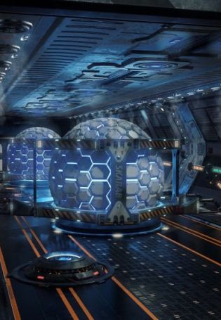 Интерьер космического корабля будущего