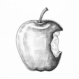 Надкусанное яблоко