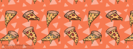 Кусочки пиццы фон
