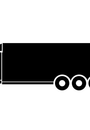 Знак грузовик на синем фоне