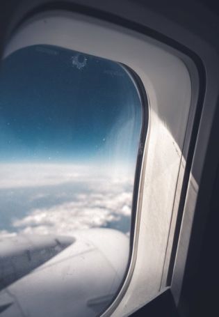 Фон окна в самолете